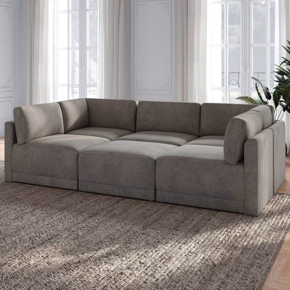 New Thomasville Fallon 6-Piece Modular Sectional – Gray – $1,699 Costco Retail - Delivery Available