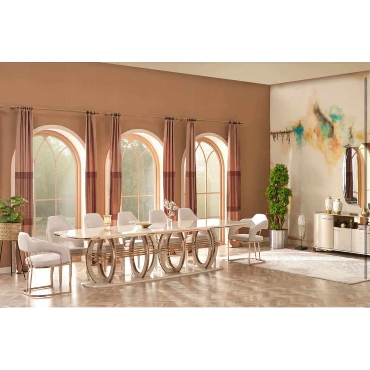 13-Piece Oversized Dining Set – Seats 12 – Retail $8,499 – Delivery Available