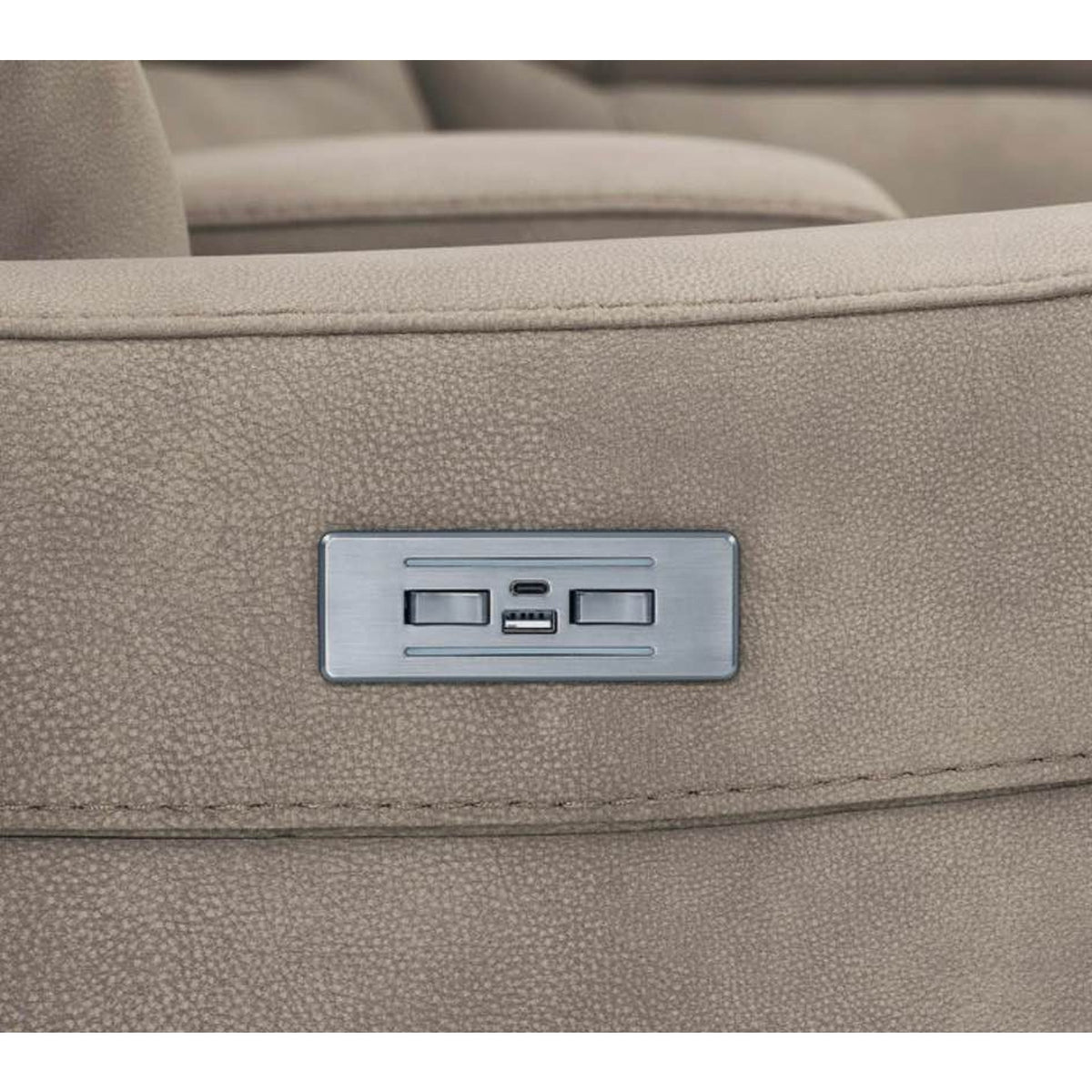 Barcalounger Carmelo Light Brown Power Reclining Sectional | Power Headrests | Zero Gravity Recliner