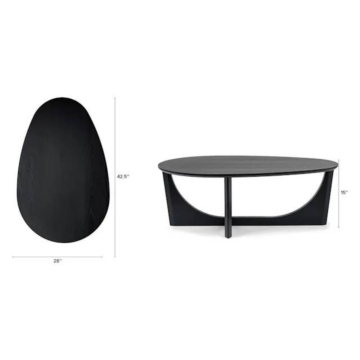 New Article Tovi 42.5” Coffee Table – Black – $399 Retail – Delivery Available