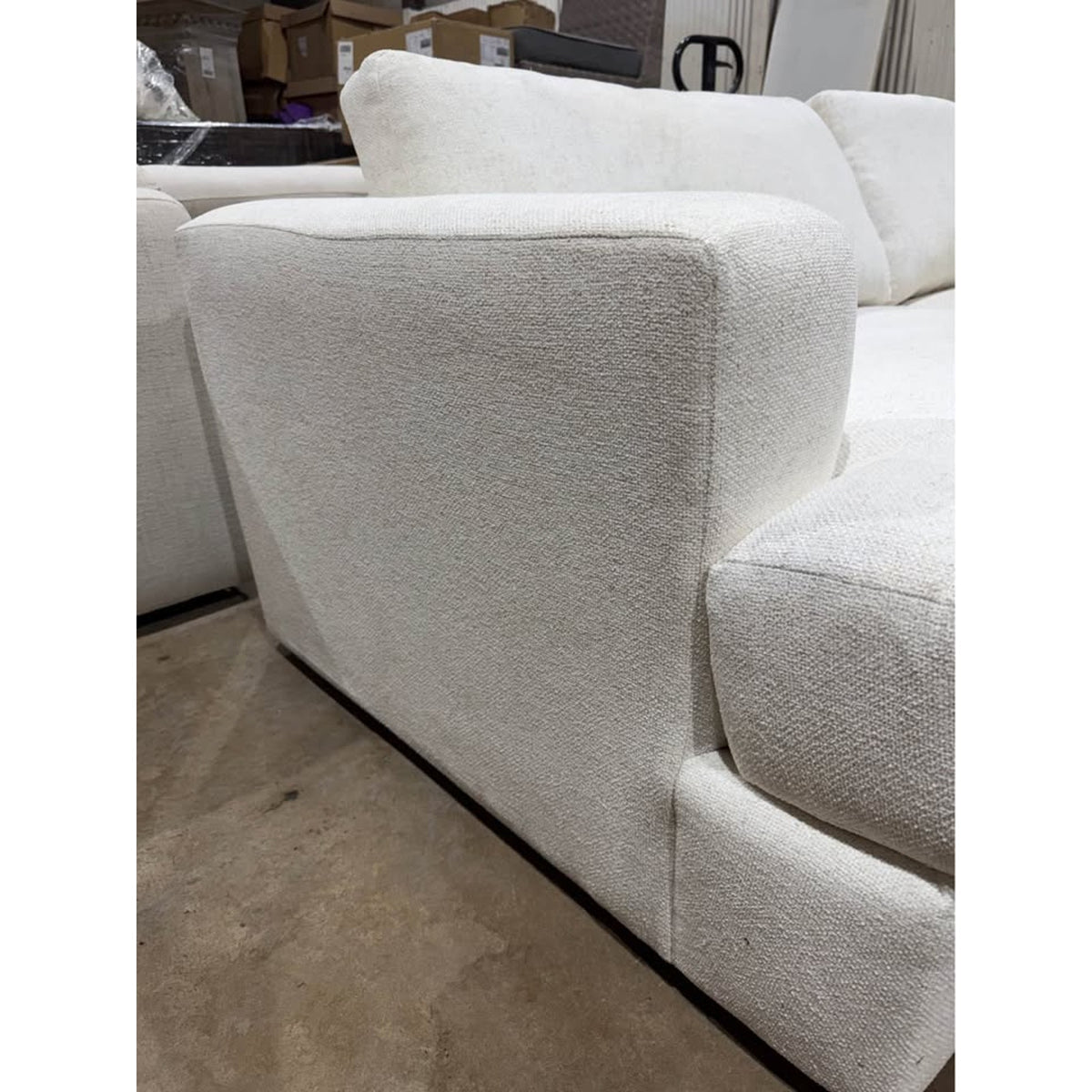 96” Oversized Ivory Down-Filled Sofa | New Open Box | Deep Seat Luxury Couch - Delivery Available