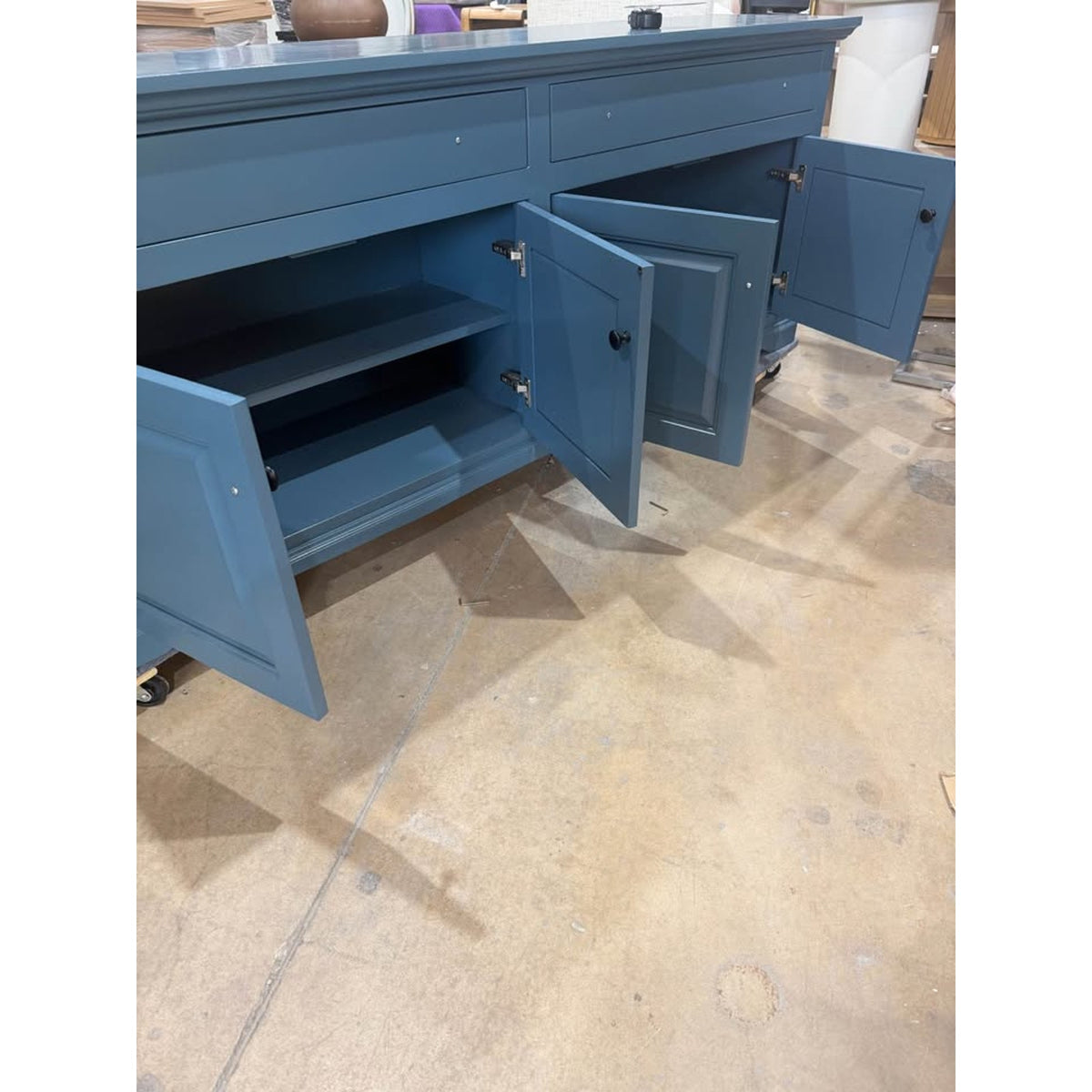81” Blue Sideboard / Buffet Cabinet – Media Console - New Open Box - Delivery Available