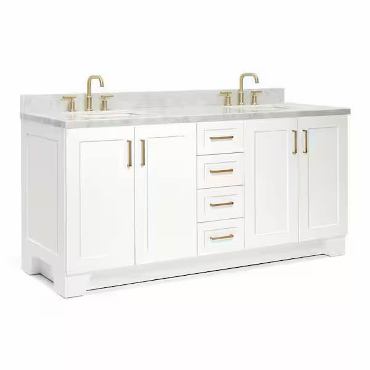 New 72” Double Sink Bathroom Vanity –White Base $2,289 Retail – Open Box – Delivery Available