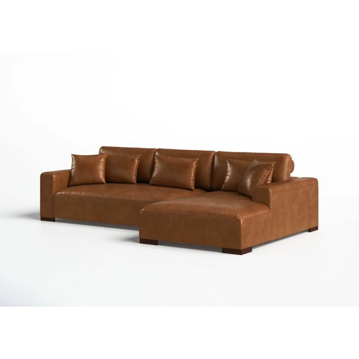 Brown Microfiber Sectional Sofa - Chaise Lounge 2pcs  $1,030 Retail – Open Box – Delivery Available