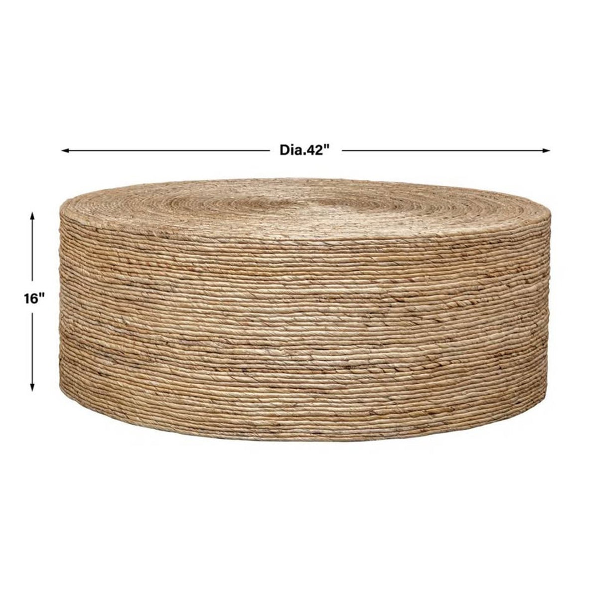 Birch Lane Evana Woven Drum Coffee Table – Open Box – Delivery Available