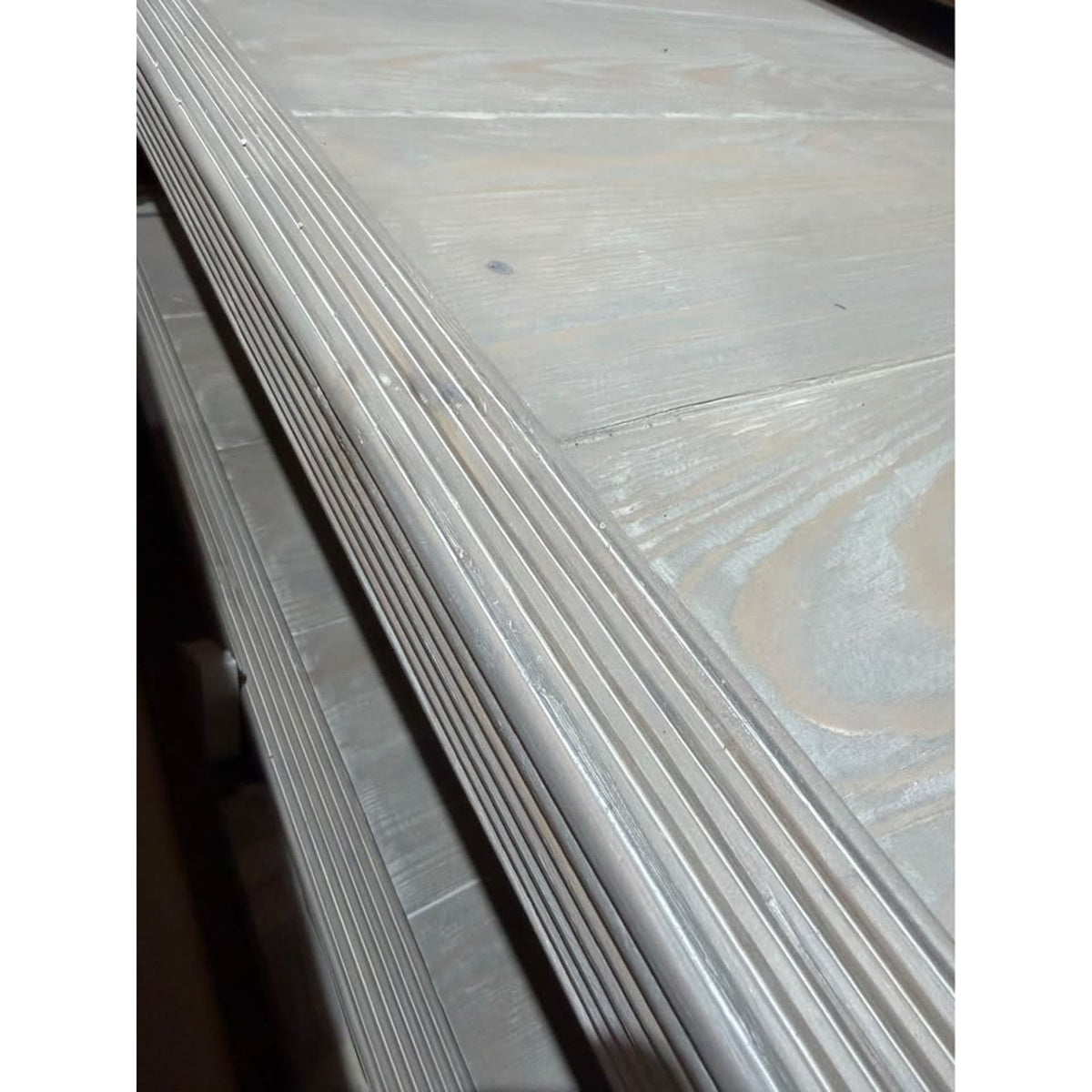 New Solid Wood Cocktail Table – Grey Thorne Finish $2900 retail “open box” Delivery Available
