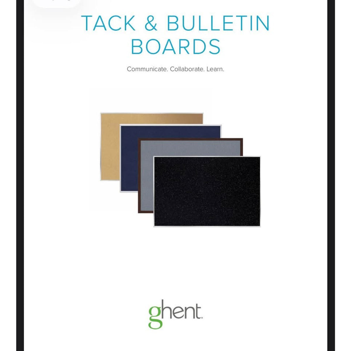 New Ghent 4’ x 8’ Vinyl Bulletin Board – Ocean Blue – Retail $477 – Blemish - Delivery Available