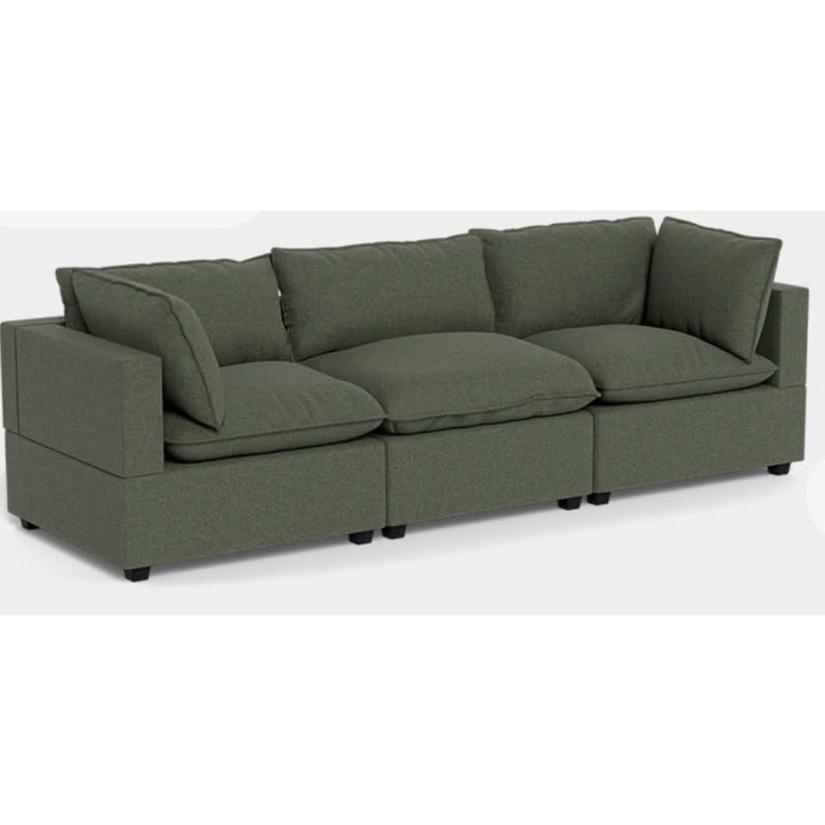 Albany Park Kova Pillow Cushion Sofa | Spruce Performance Chenille | 122” - Delivery Available