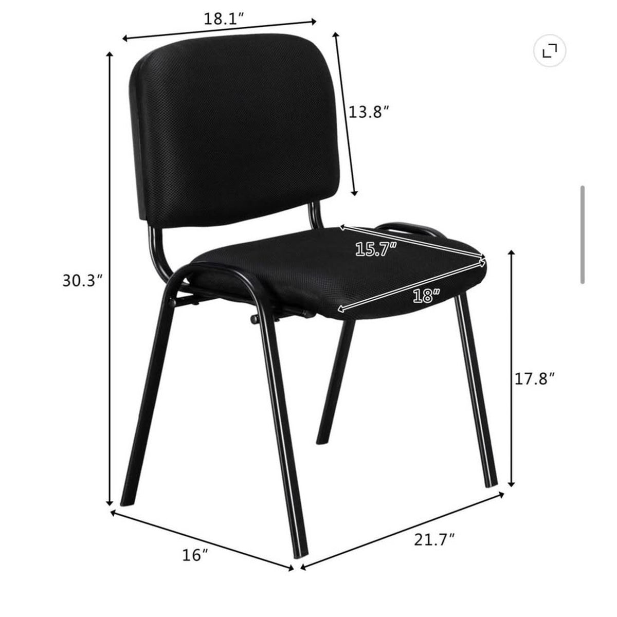 Commercial Black Mesh Waiting Room Lobby Chairs – Set of 12 – New Open Box - Delivery Available