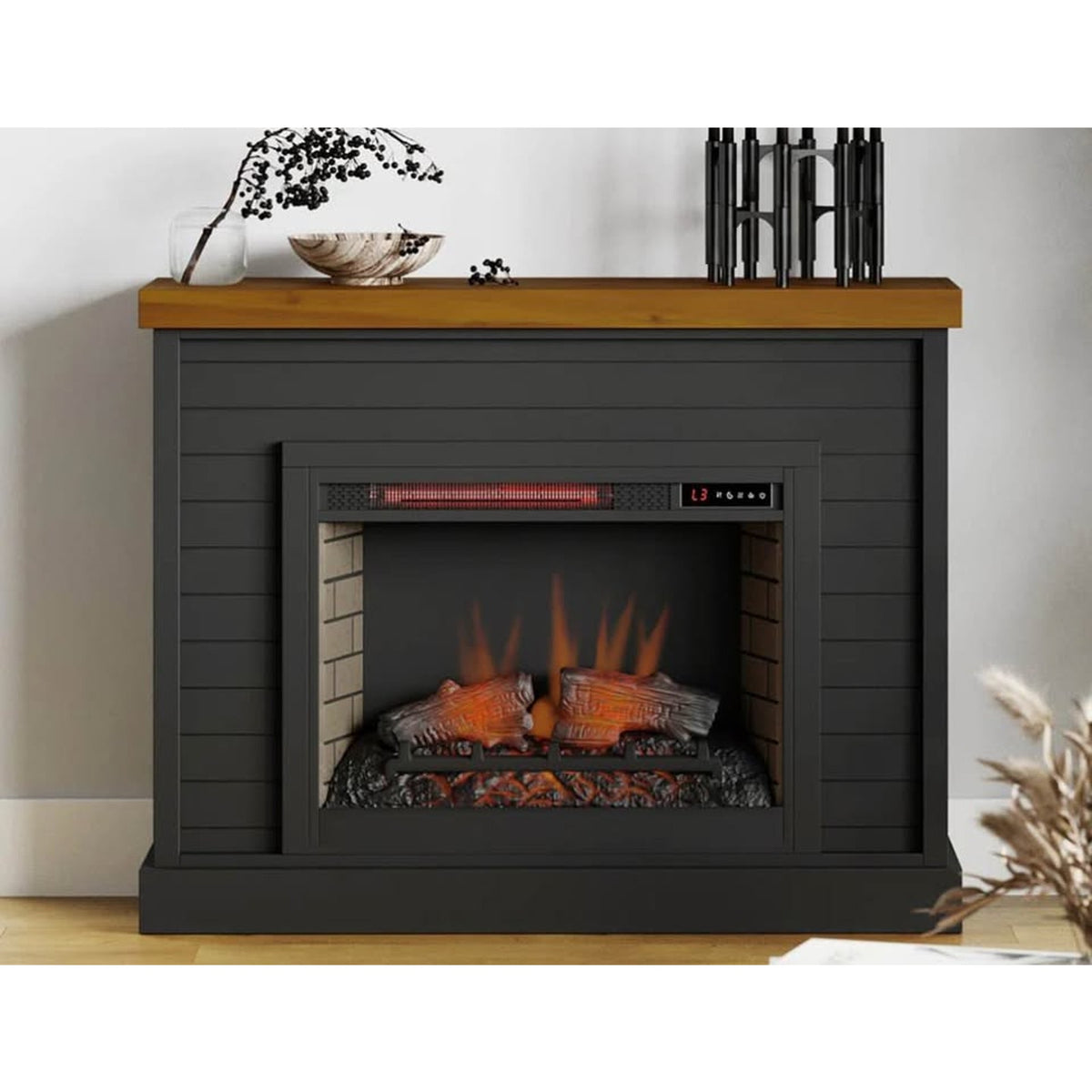 New 48” Electric Fireplace & Mantle Adjustable Flame/Heat Remote $1299 Delivery Available