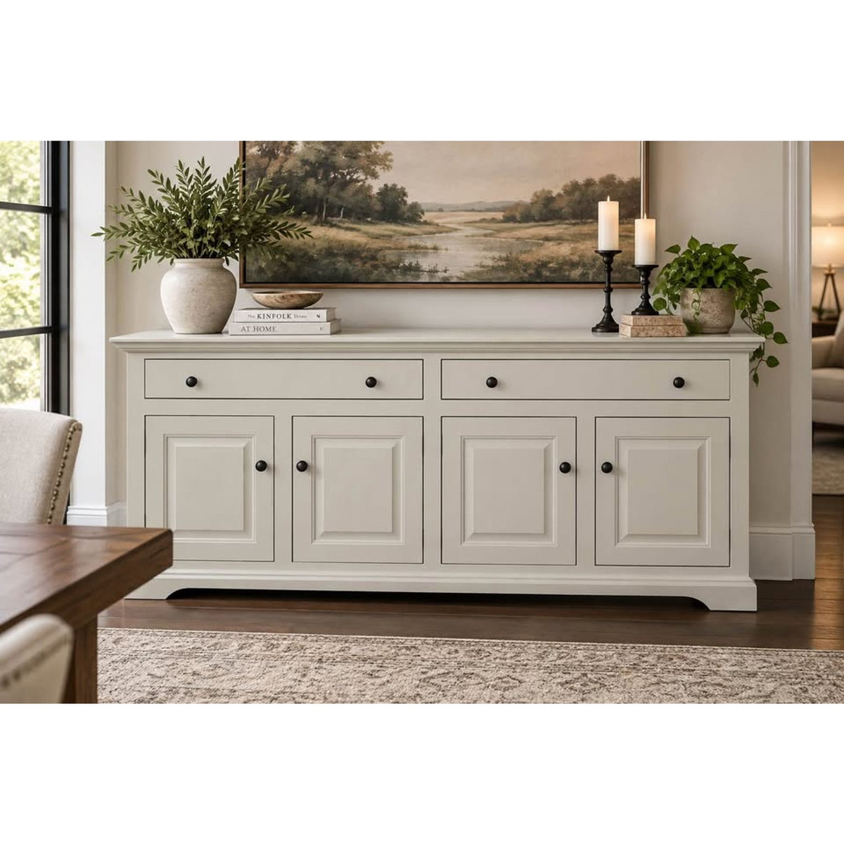 80” Solid Wood Sideboard Buffet – $1,305 Retail – Delivery Available