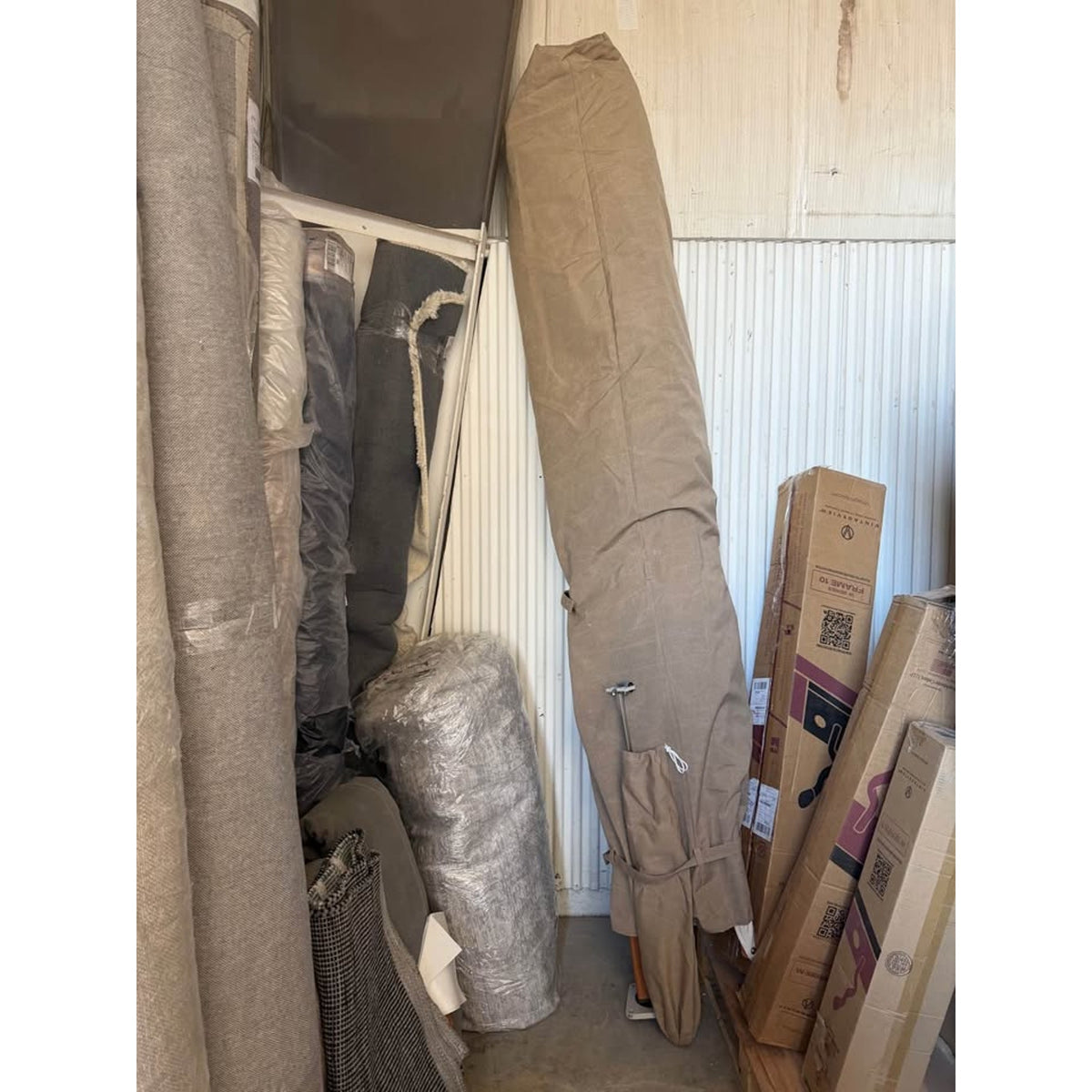 New Barlow Tyrie Napoli 13’ Square Cantilever Umbrella $8000+ Retail - See Notes Delivery Available