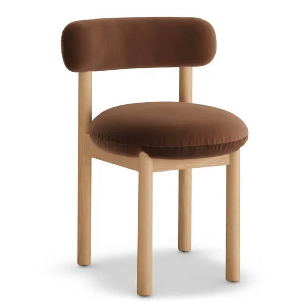Set of 2 Article Munk Velvet Dining Chairs – White Oak & Hale Earth - Open Box - Delivery Available