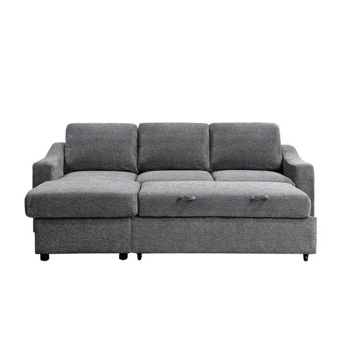 Costco Coddle Aria Sleeper Sectional Sofa | Gray Fabric Sleeper Couch | Reversible Chaise & Storage