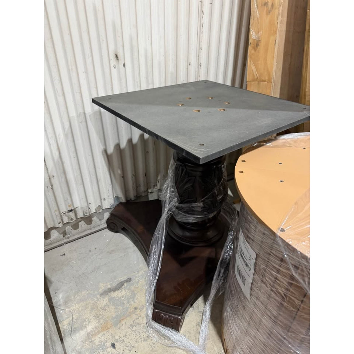 60” Round Pedestal Dining Table – Dark Espresso - No Chairs - $1500 Retail - Delivery Available