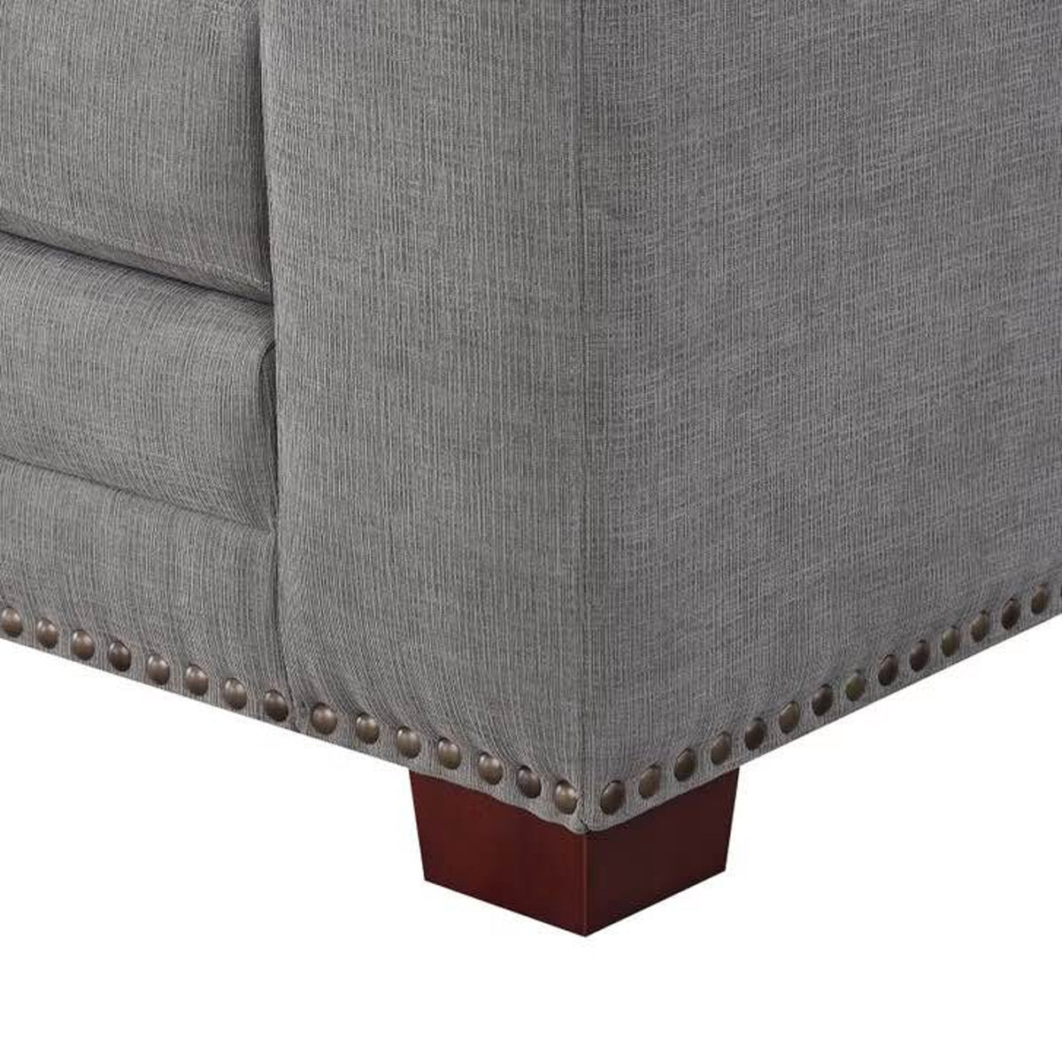 New open-box Costco Penelope Fabric Sectional with Ottoman in Gray - Delivery Available