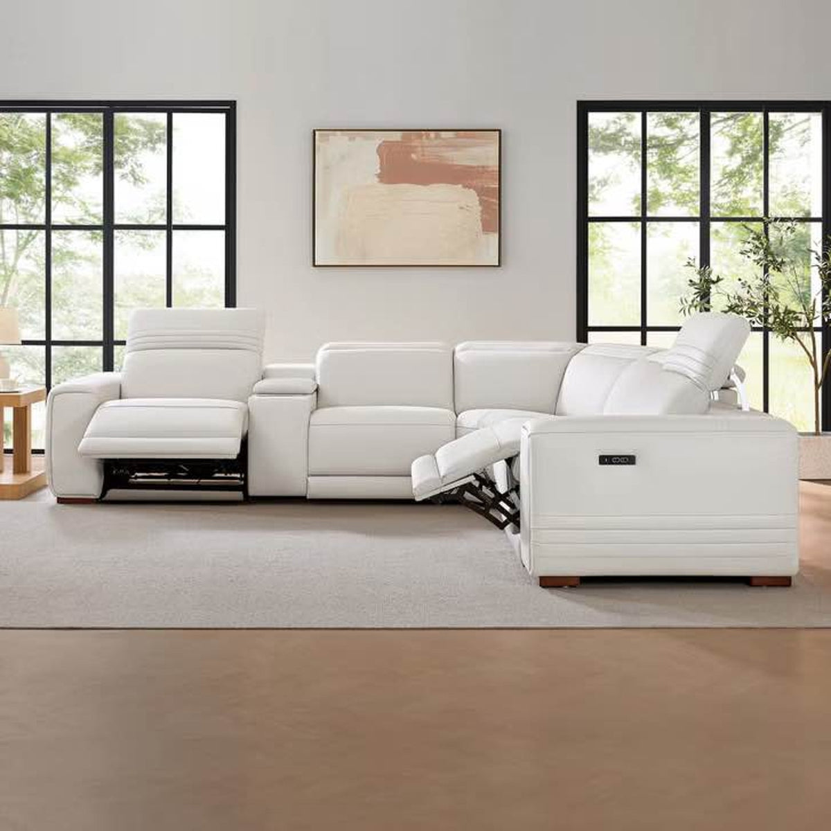 Costco Karson Leather Power Reclining Sectional – New Open Box – Delivery Available