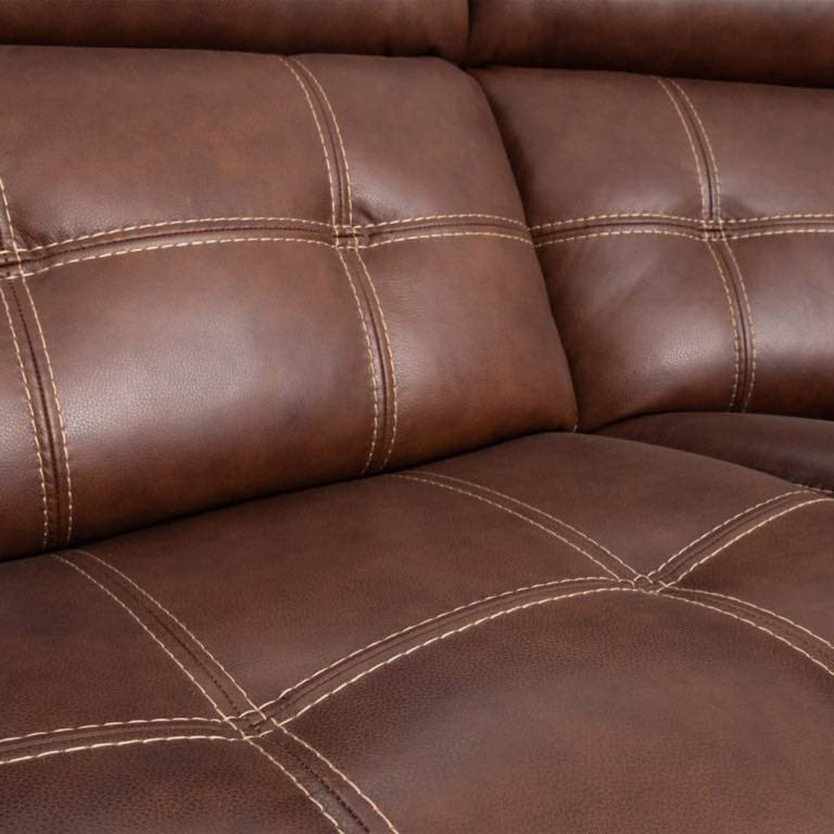 New open-box Concord Leather Reclining Sectional in Brown $3,499 Retail - Delivery Available