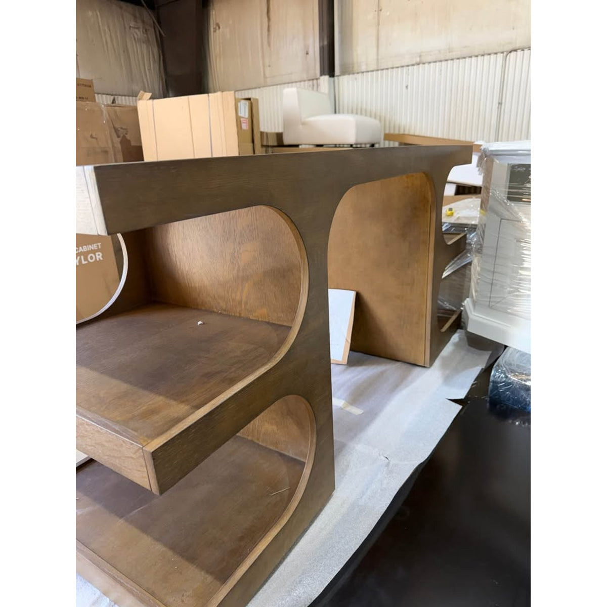 Solid Wood Writing Desk by Joss & Main Celie – Sculptural Modern Oak Desk - Delivery Available