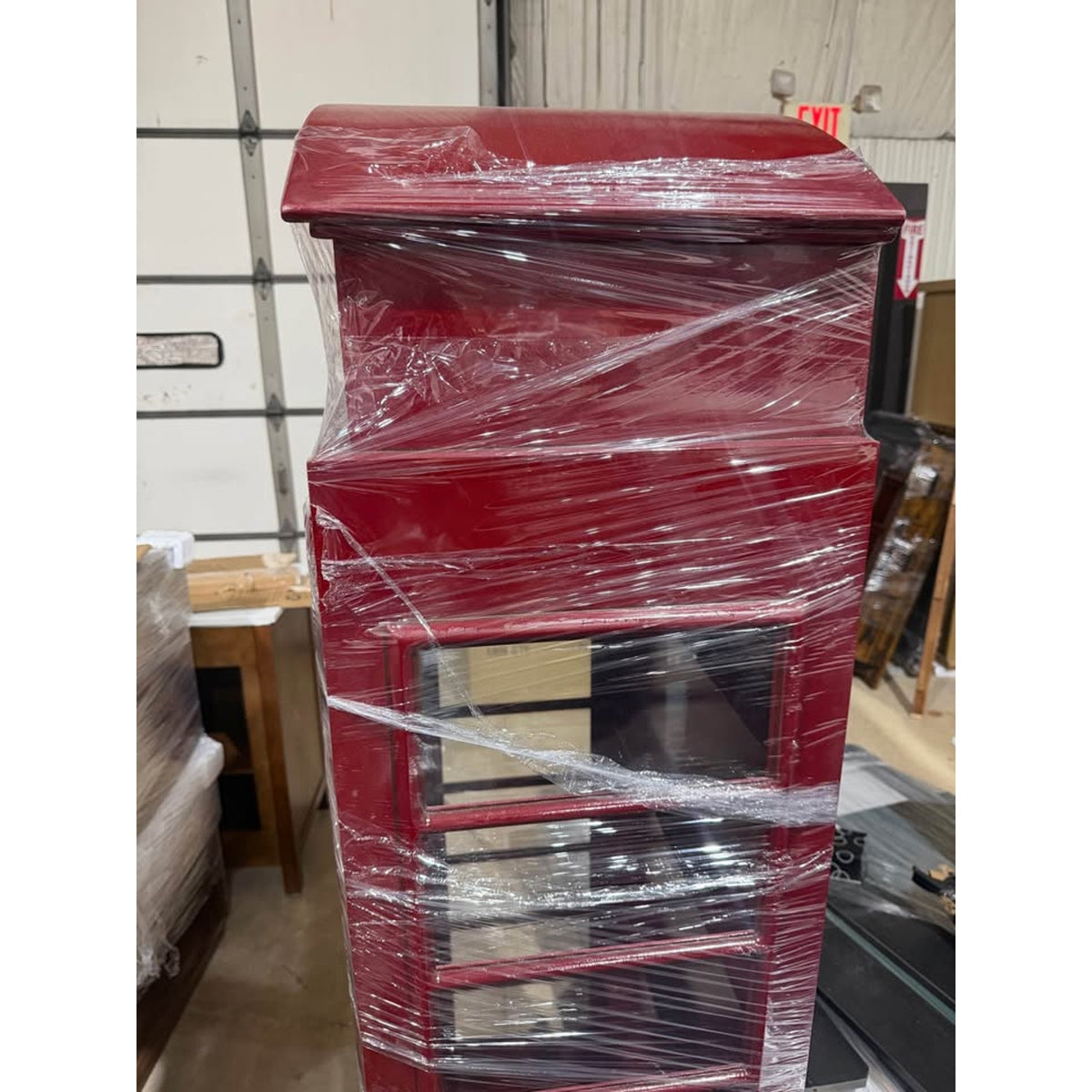 New British Telephone Booth Display Cabinet – $3,379 Retail “open box” Design Toscano Delivery Avail
