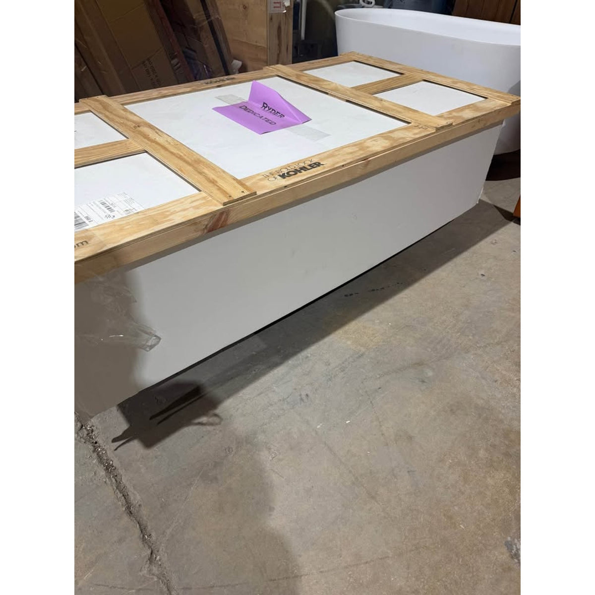 NEW Kohler Bellwether 66” x 32” Cast Iron Soaking Bathtub – White - Right Handed Delivery Available