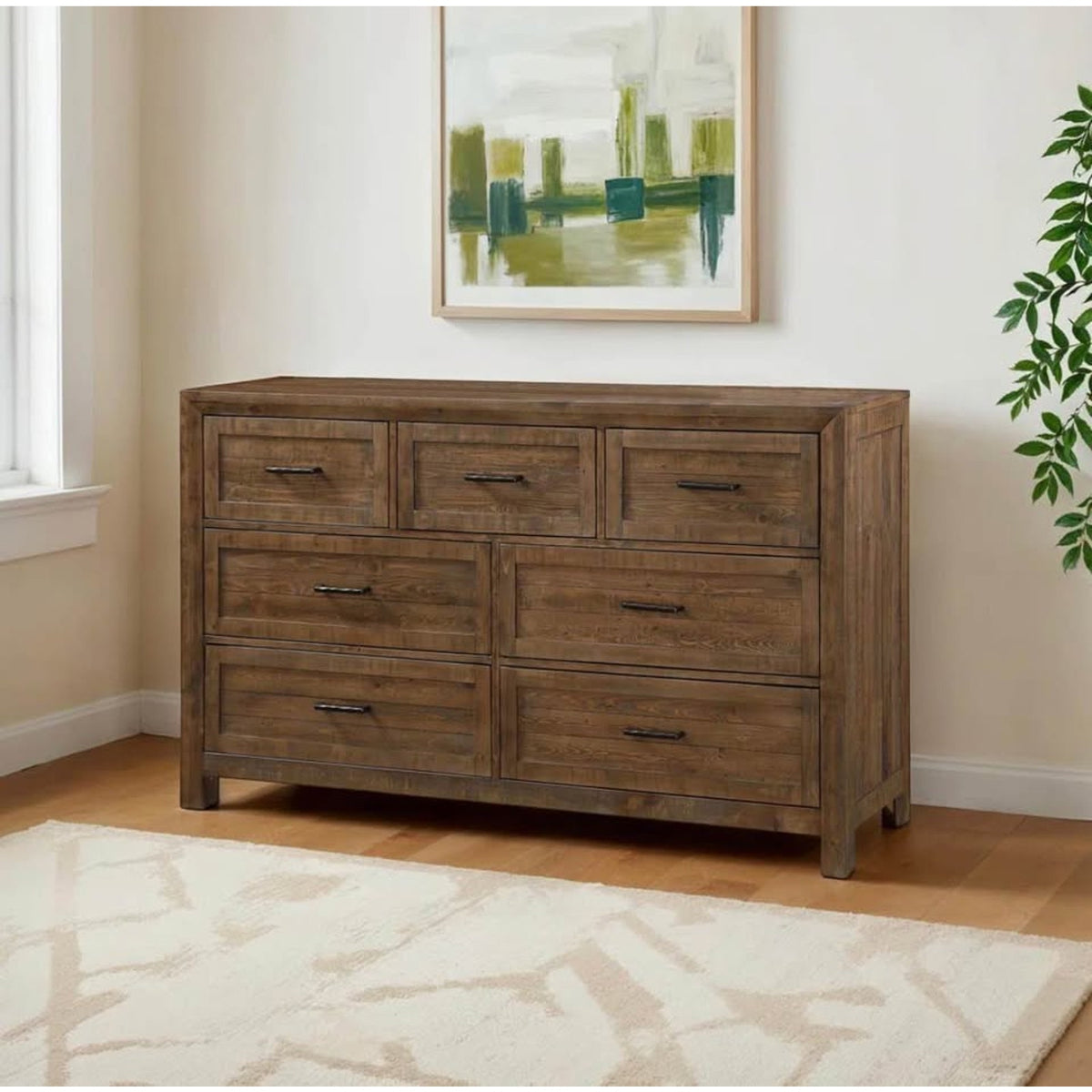 Three Posts Craigsville 63” Solid Wood 7-Drawer Dresser – $1,559 Retail open box Delivery Available