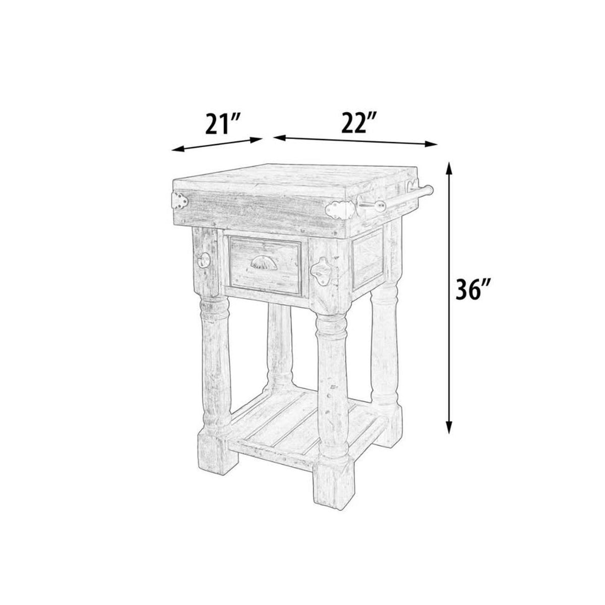 AFD Home Heritage Coastal Island Work Console – $1,319 Retail – Delivery Available