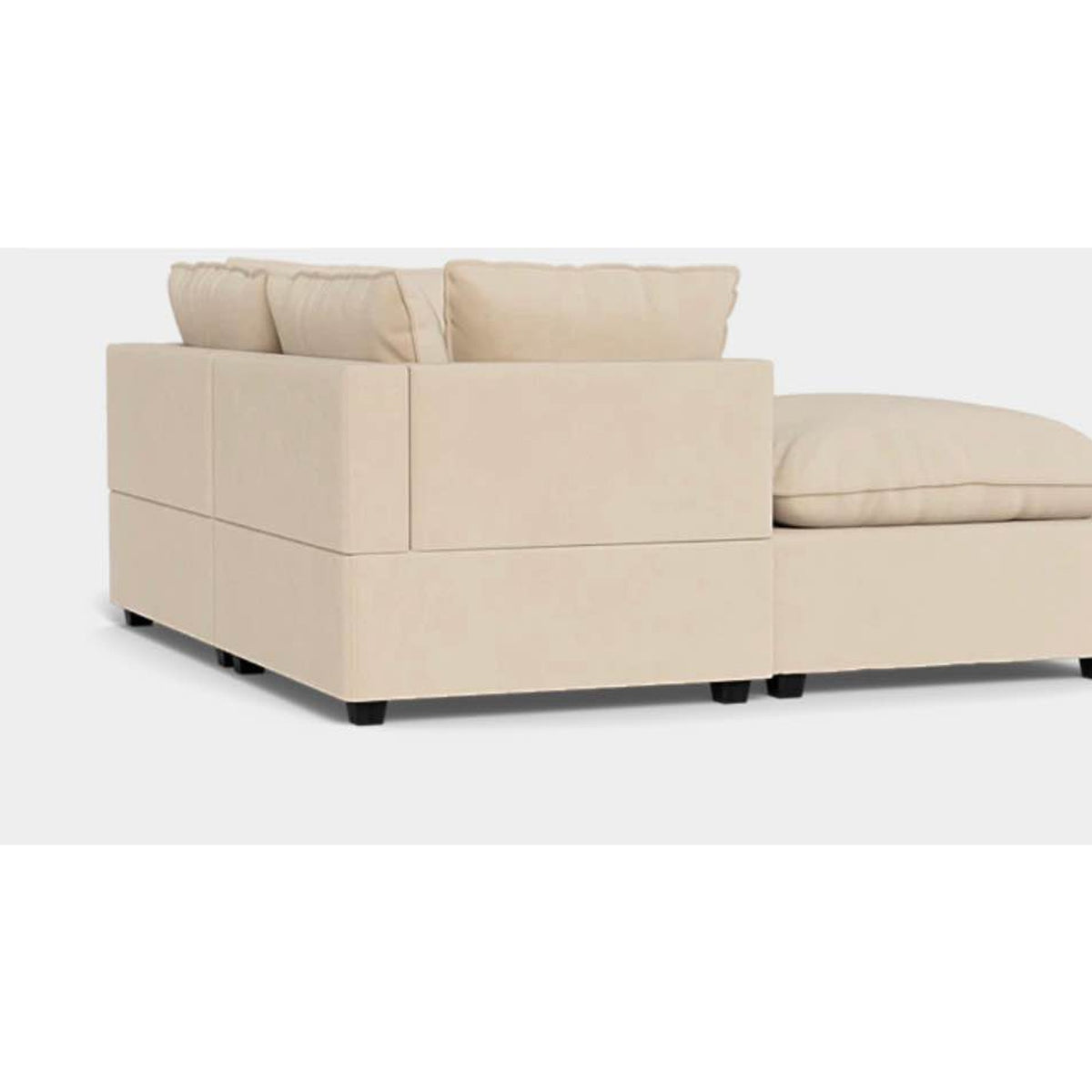 Albany Park Kova Pillow Cushion Sofa + Ottoman | Almond Performance Velvet | 86” Delivery Available