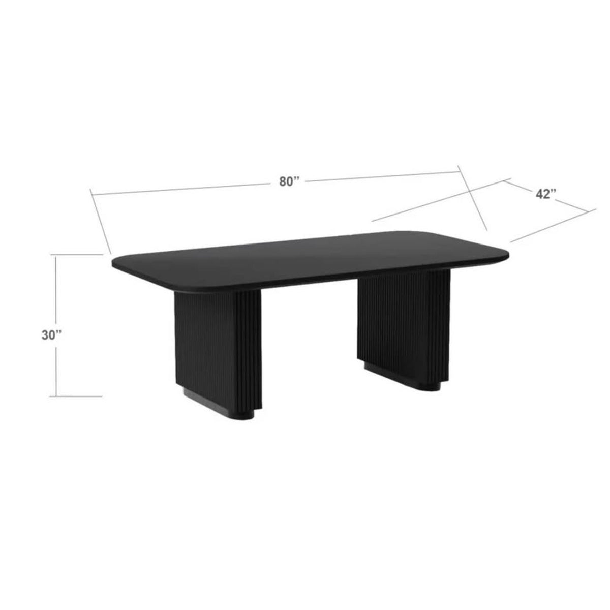 New 80” Relso Arcadia Solid Mango Wood Dining Table – New Open Box – Delivery Available