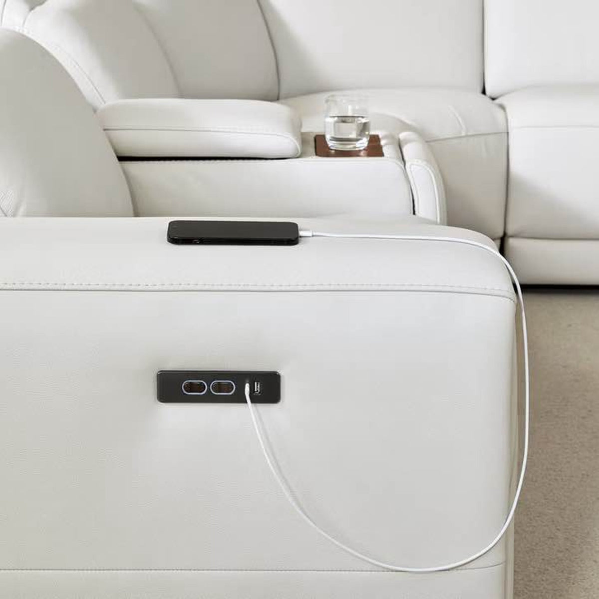 Costco Karson Leather Power Reclining Sectional – New Open Box – Delivery Available