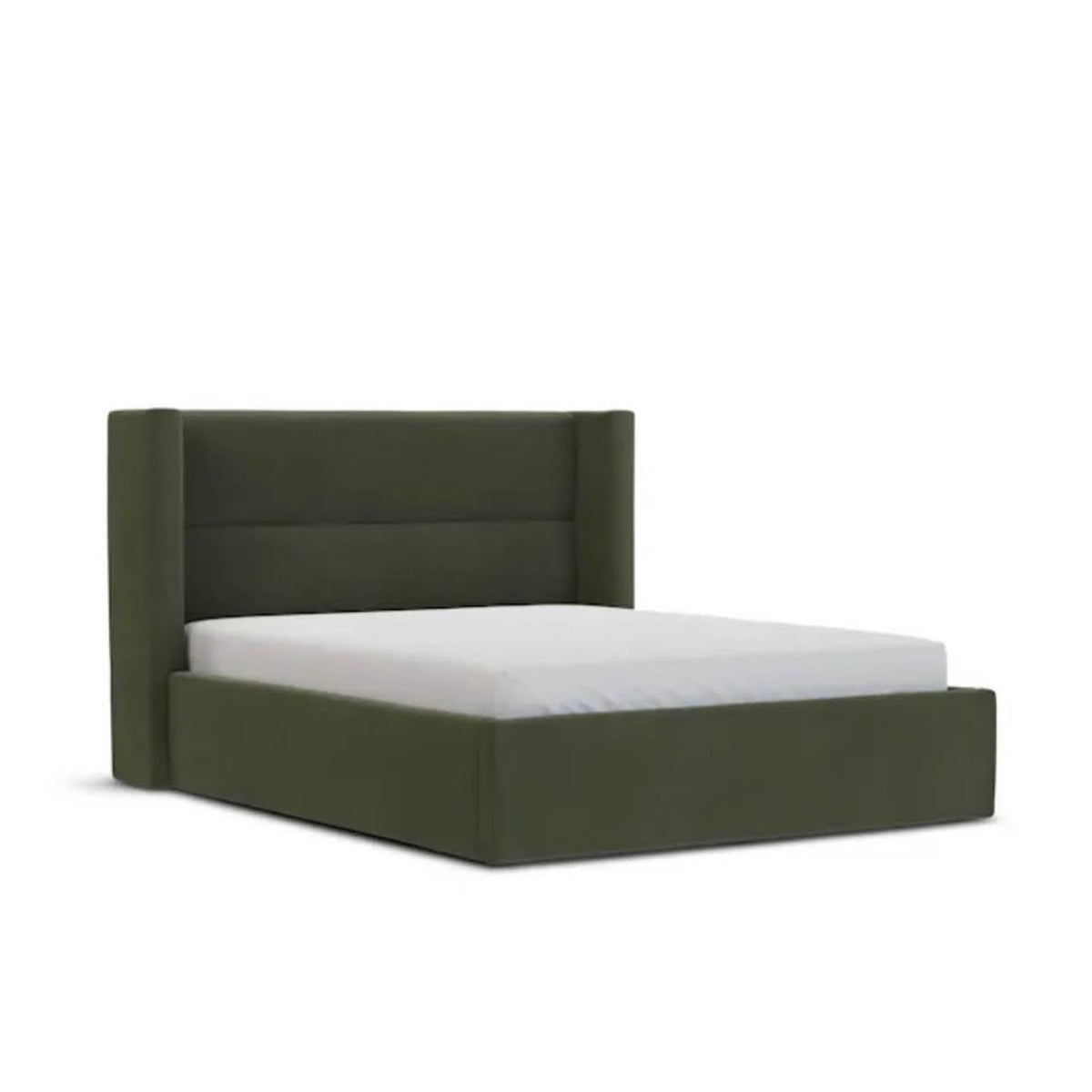 New Modern Green Velvet Queen Bed by Article Furniture – $1500 Retail “open box” Delivery Available