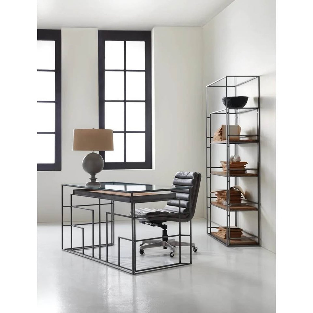 Hooker Furniture Wyatt Top-Grain Leather Executive Office Chair – Retail $1,199 – Delivery Available