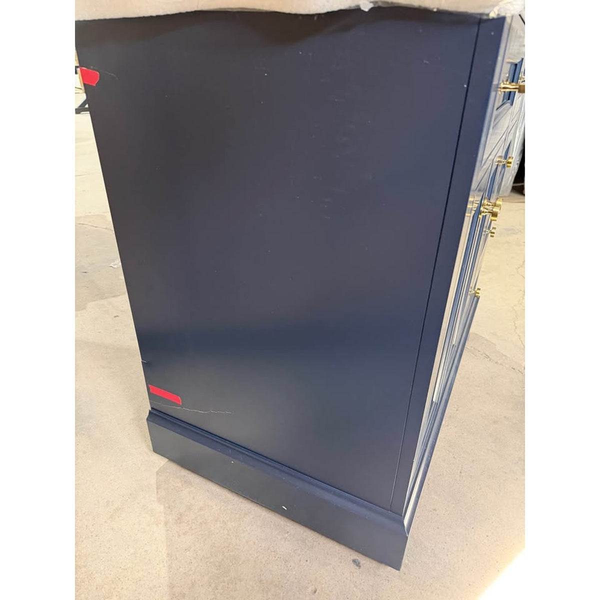 36” Navy Blue Bathroom Vanity with Marble-Look Sink Top – New Open Box - Delivery Available