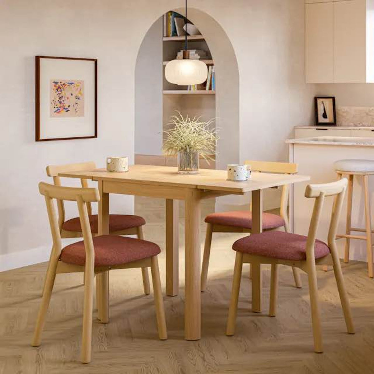 New Article Holme 27–48” Drop-Leaf Dining Table – White Oak – $599 Retail – Delivery Available