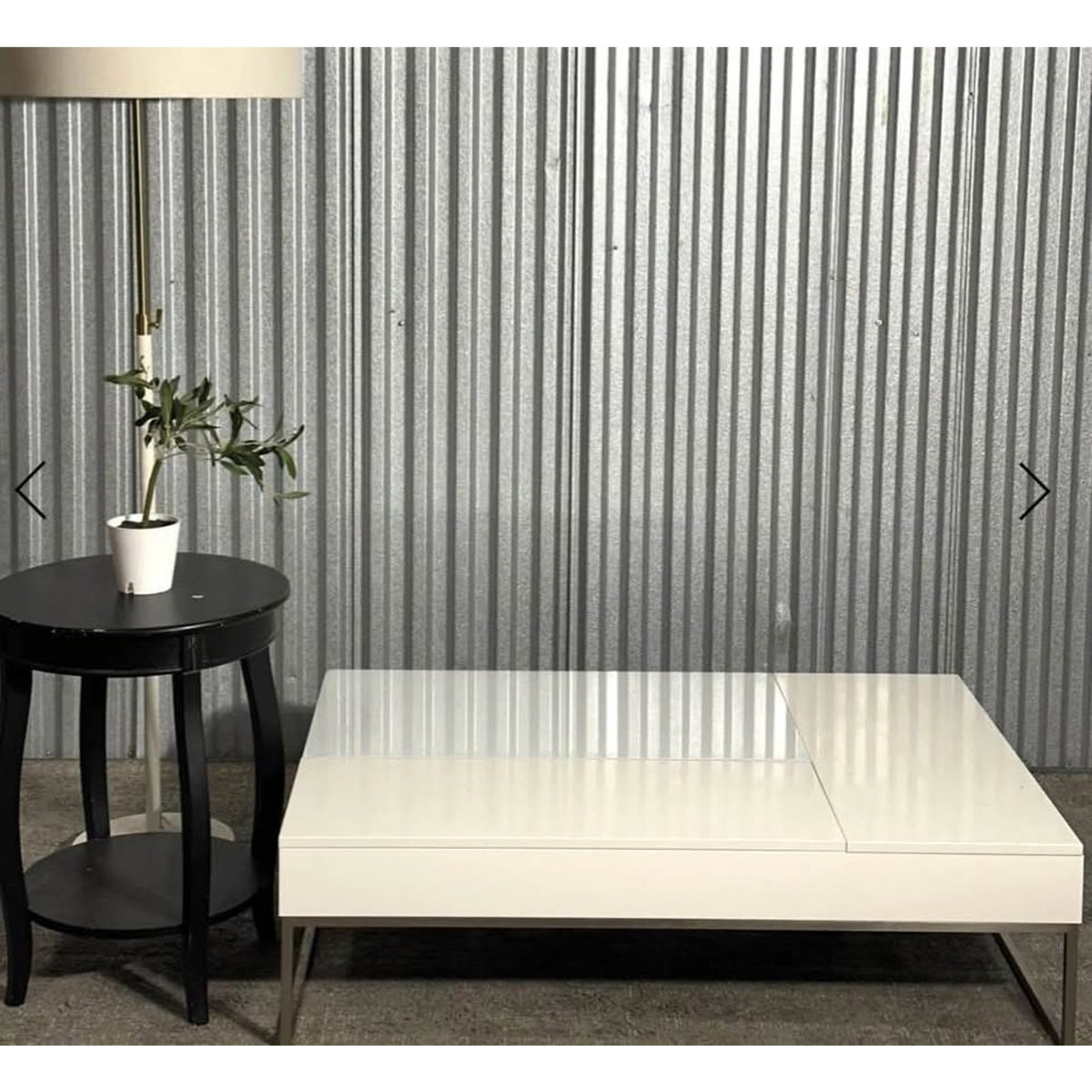 New BoConcept Chiva Coffee Table with Storage - Ash Ceramic & Gray - Delivery Available