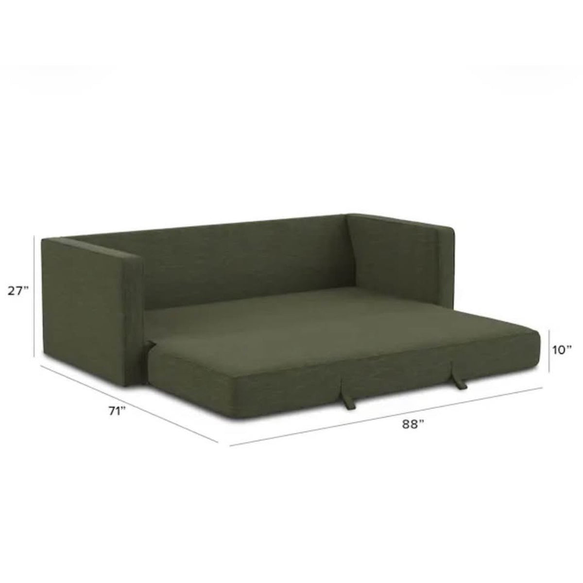 New Article Sven 88” Tufted Sofa Bed – Fir Green Open Box Retail $1599+ Delivery Available