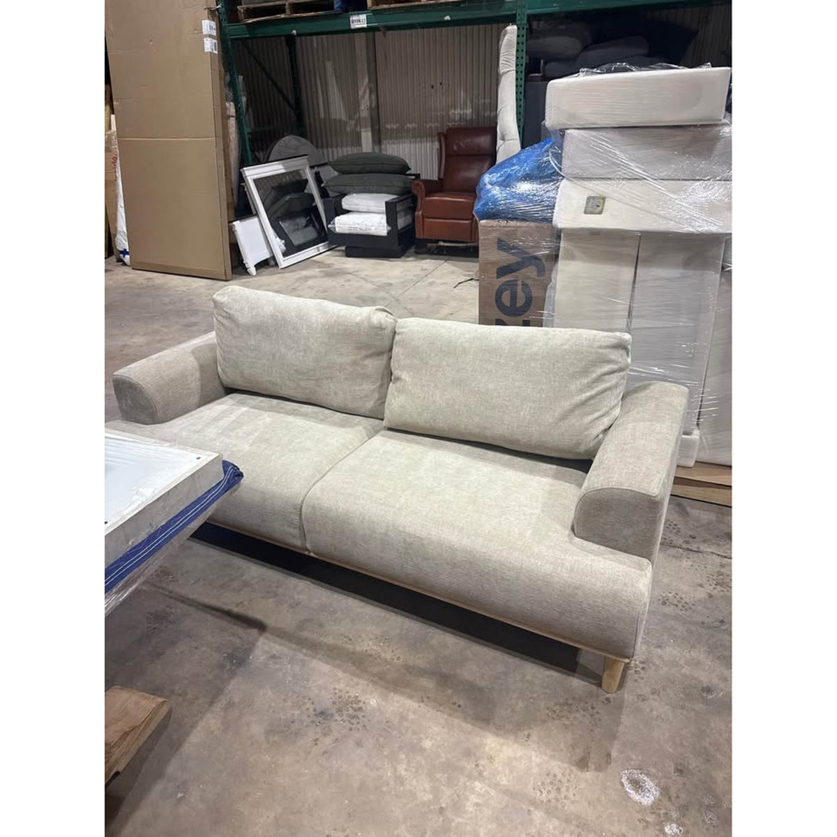 New 84” Khaki Sofa – $1,300 Retail – Delivery Available