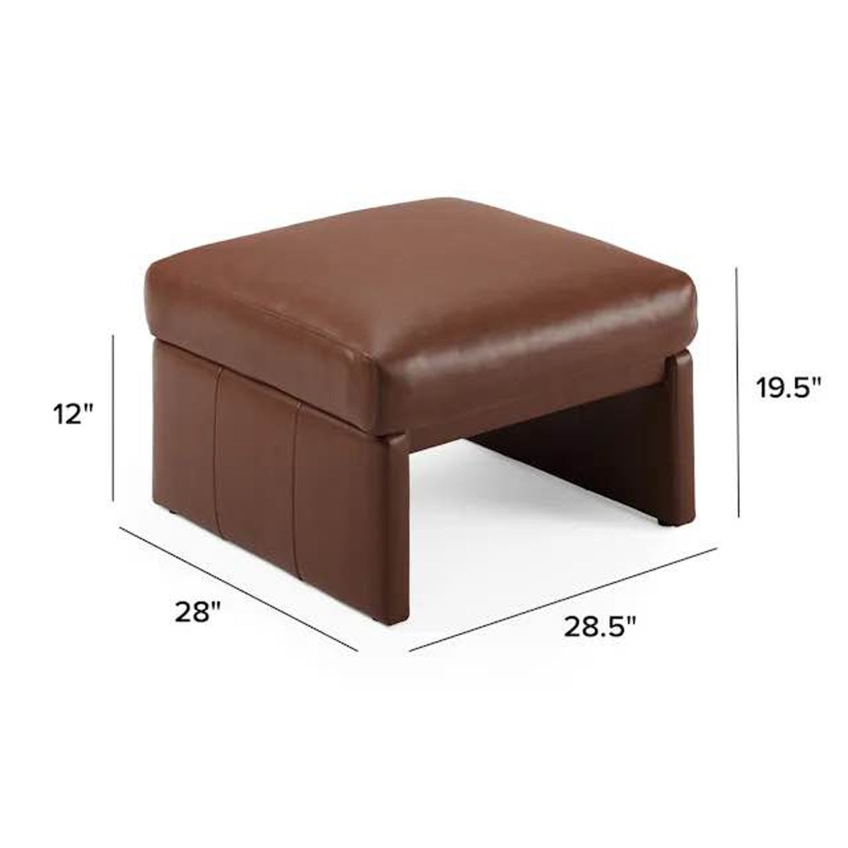 Article Roxwell Leather Lounge Chair + Ottoman – Taos Brown – $1,648 Retail – Open Box – Delivery