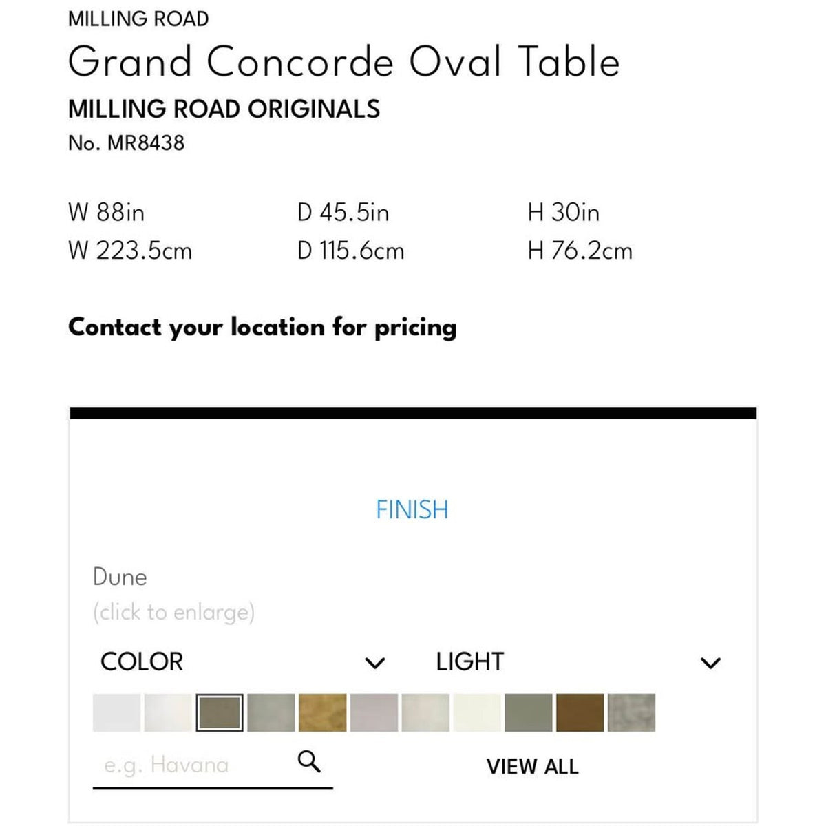 New Grey Oak Dining Table 88”x45” $3800 Retail “open box” Designer Brand - Delivery Available!