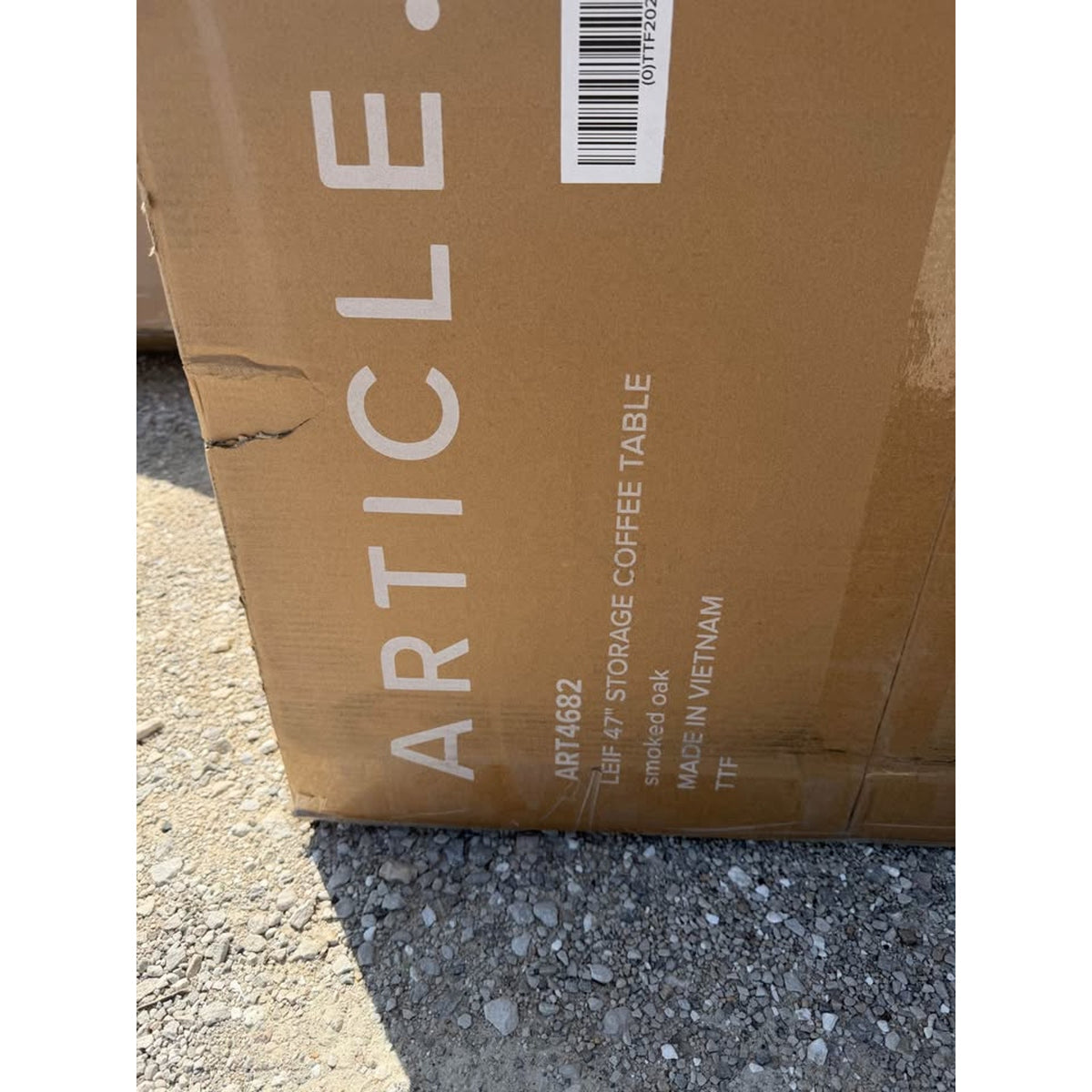 New Article Leif Smoked Oak Storage Coffee Table – $699 Retail – Open Box – Delivery Available