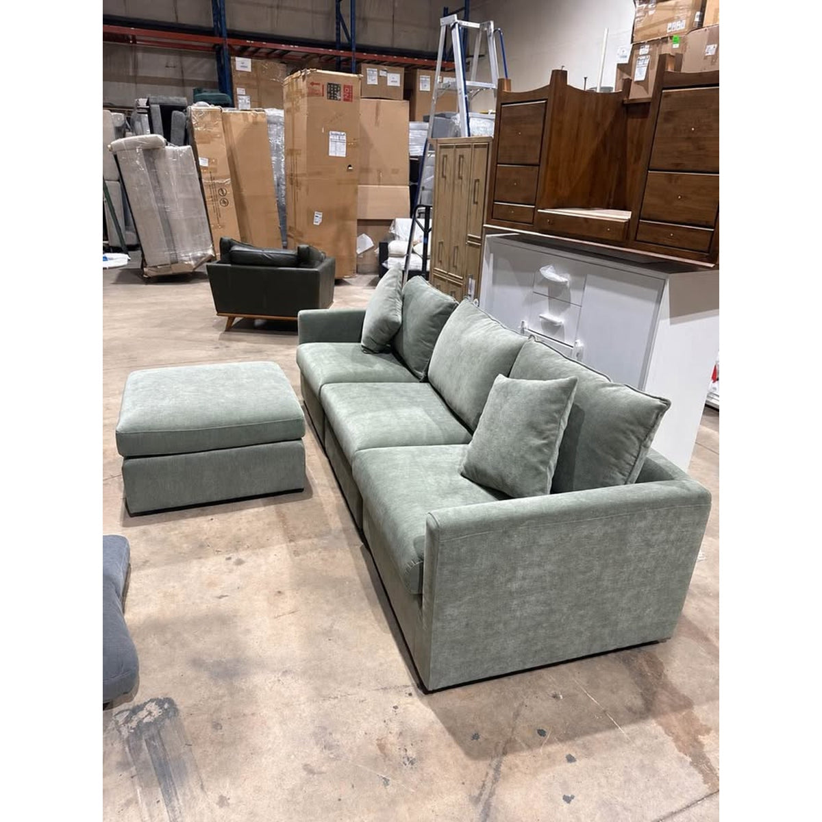 Article Lenae 104.5” Reversible Modular Sectional – Eleos Green | $1,949 Retail | Delivery Available
