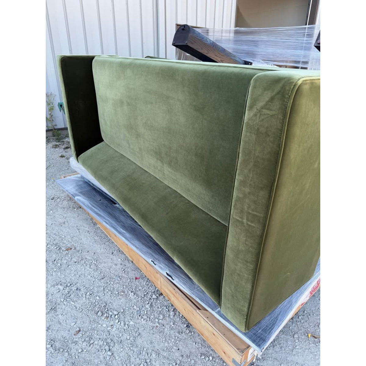 84” Olive Green Velvet Sofa | RETAIL $1,249 | DELIVERY AVAILABLE