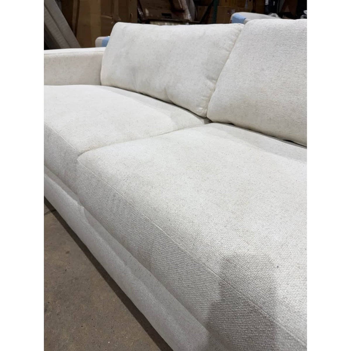 96” Oversized Ivory Down-Filled Sofa | New Open Box | Deep Seat Luxury Couch - Delivery Available