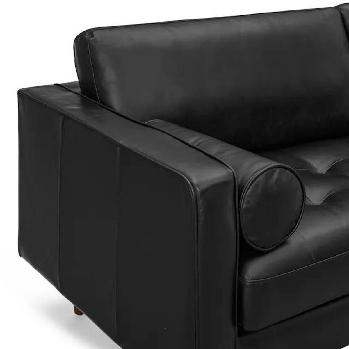 New Article Sven 88” Tufted Leather Sofa – Oxford Black – $1,699 Retail – Delivery Available