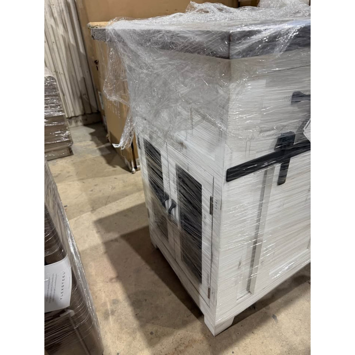 Large Farmhouse Kitchen Island with Sliding Barn Doors & Storage - Delivery Available
