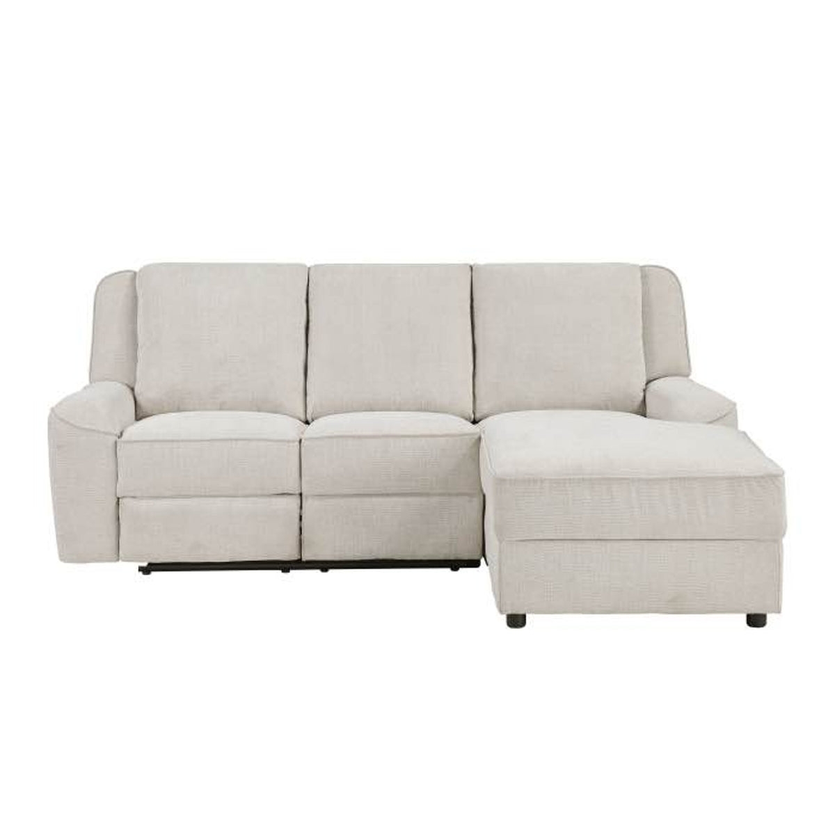 Homelegance Monterey 2-Piece Reclining Sectional w/ Chaise – Beige – Retail $1,399 Delivery Avail