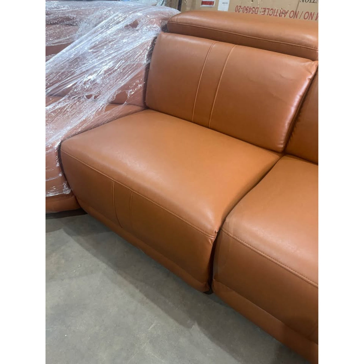 6-Piece Caramel Power Reclining Modular Sectional – Adjustable Headrests – Delivery Available