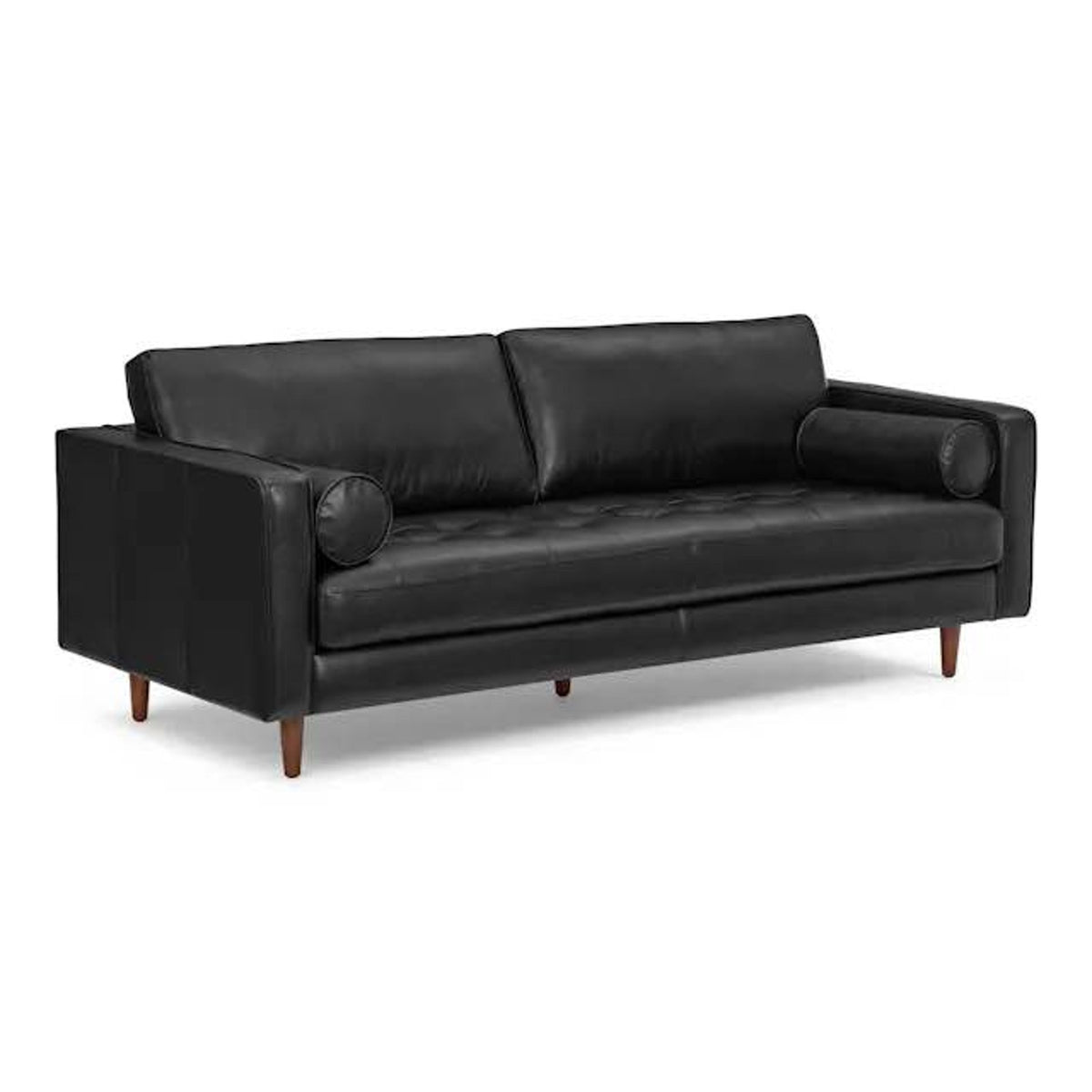 New Article Sven 88” Tufted Leather Sofa – Oxford Black – $1,699 Retail – Delivery Available
