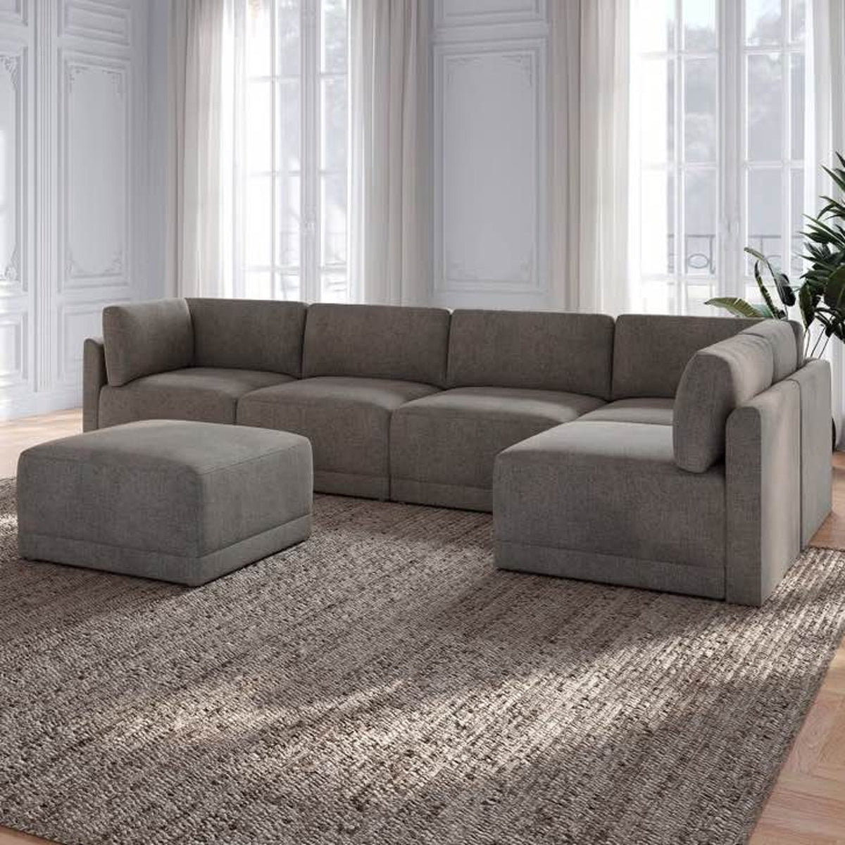 New Thomasville Fallon 6-Piece Modular Sectional – Gray – $1,699 Costco Retail - Delivery Available