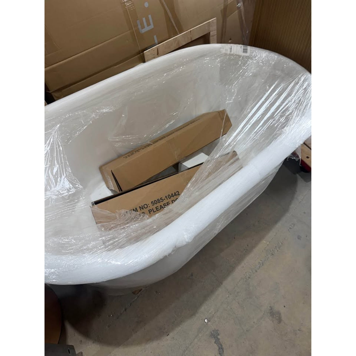 MTI Baths Hamilton 58” Freestanding Soaking Bathtub – Gloss White - Small Blemishes - Delivery Avail
